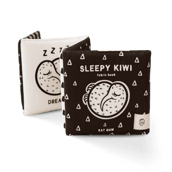 Sleepy Kiwi Fabric Book (Organic Cotton)